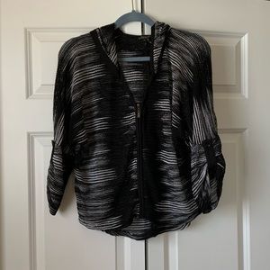 Alberto Makali Cropped Mesh Zip Up Hoodie